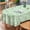 Bird Floral, variant on Spring Summer Tablecloth Waterproof Fabric Oblong Oval Tablecloths, Green Bird Floral Table Cover Oval 60 x 120 for Kitchen Dining, Restaurant