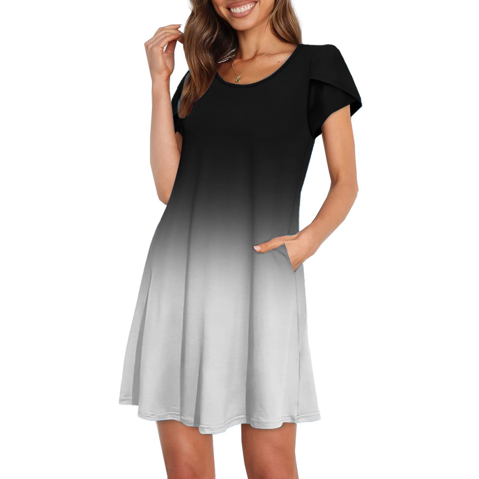 Women 2022 Gradient Mini Dress 