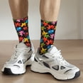 thumbnail image 6 of Bingfone Compression Socks for Women and Men Long Socks for Running Athletic Cycling Nurse- Rainbow Colorful Maple Leaves, 6 of 6