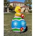 thumbnail image 4 of 4 Foot Tall Easter Inflatable Yellow Baby Chick with Red Flower and Blue Egg Pre-Lit LED Lights Outdoor Indoor Holiday Blow up Lighted Yard Lawn Home Family Outside Decor Party Decoration, 4 of 7