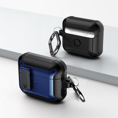 Duo Shield Secure Lock Designed For AirPods 3rd Gen With Hook Blue/Black