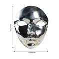 thumbnail image 3 of Metallic Color Mask Halloween Party Mask Full Face Mask Masquerade Mask for Women Men Masquerade Halloween Cosplay Silver, 3 of 5
