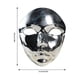 thumbnail image 3 of Metallic Color Mask Halloween Party Mask Full Face Mask Masquerade Mask for Women Men Masquerade Halloween Cosplay Silver, 3 of 5