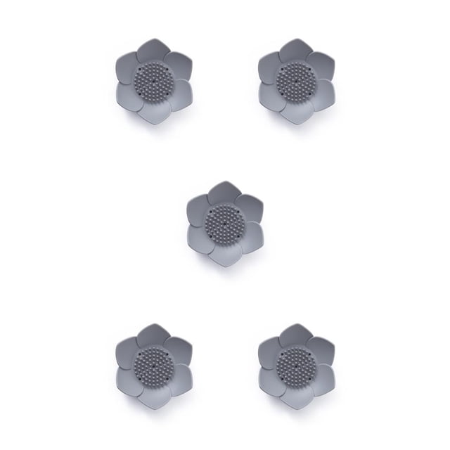 Cateissary Jabonera de silicona ligera con forma de flor, de almacenamiento portátil sin perforaciones, bandeja de jabones a prueba de herrumbre, Type2 NO2