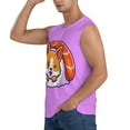 thumbnail image 3 of Easygdp Corgi In Sushi Roll Men's Breathable Tank Tops Sleeveless Sporty T Shirts for Basketball, Mountaineering, Bodybuilding -Small, 3 of 8
