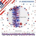 thumbnail image 3 of Twfbrm 4th of July Patriotic Tinsel Garland Red White Blue Garland Artificial Independence Day Metallic Twist Hanging Garland Fireplace Wreath Decor for Staircase Railing, 3 of 4