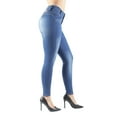 thumbnail image 5 of Fashion2Love Women's Juniors Colombian Design Butt Lift Push Up Mid Waist Skinny Jeans, 5 of 9