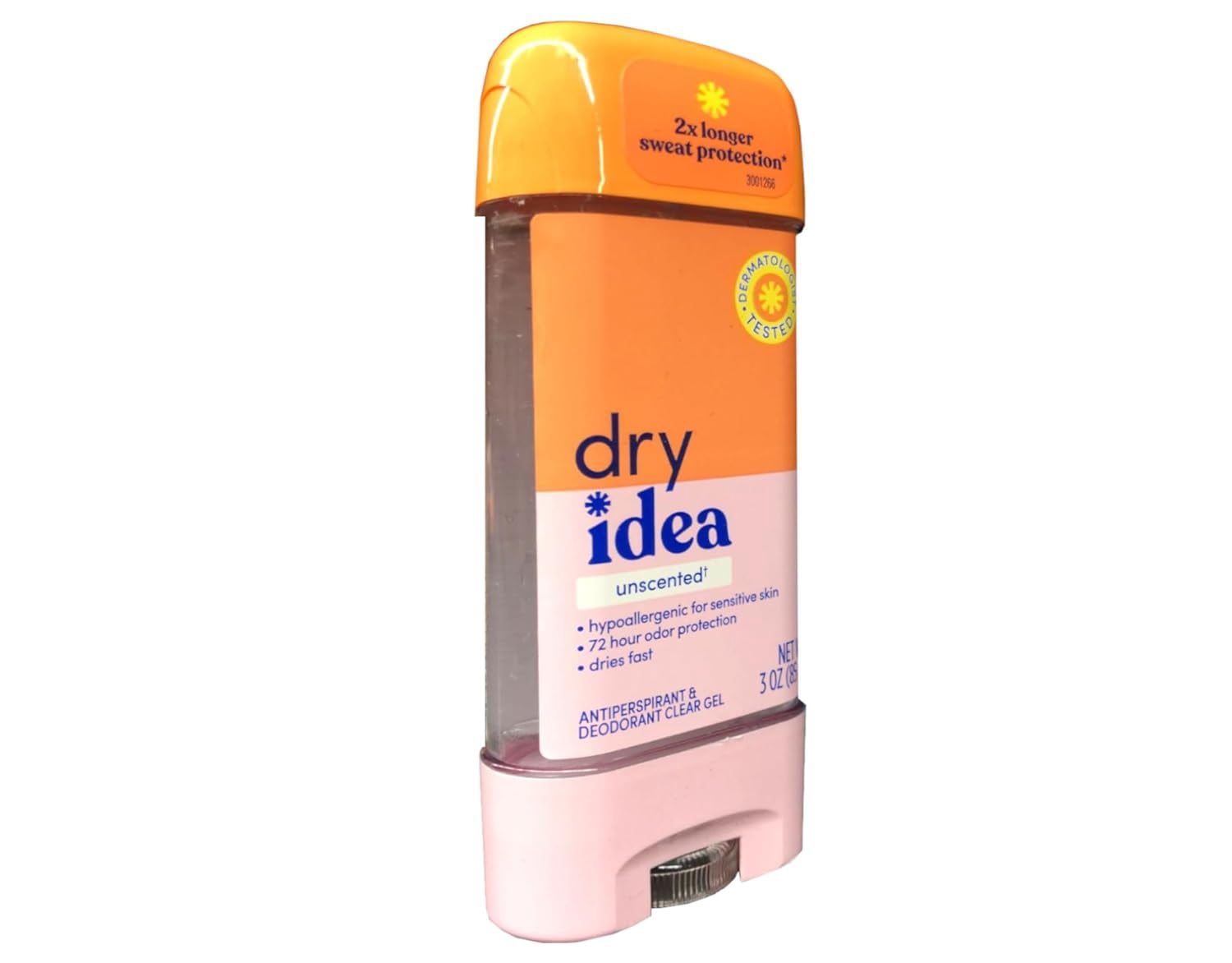 Dry Idea Antiperspirant & Deodorant Clear Gel, 72 HR Odor Protection, Unscented, 3 OZ - 11 Pack