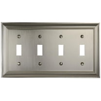 CKP #31200 Impressions Collection Quad Toggle Wall Plate, Brushed Nickel