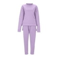 thumbnail image 4 of Tracksuit Sets for Women 2 Piece New Women's Two Piece Lounge Sets Matching Long Sleeve Sweatshirt and Long Pants Sweatsuits Fall Trendy Outfits Purple L, 4 of 4