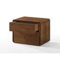 thumbnail image 2 of Modern Walnut Brown Nightstand with Two Drawers, 2 of 5