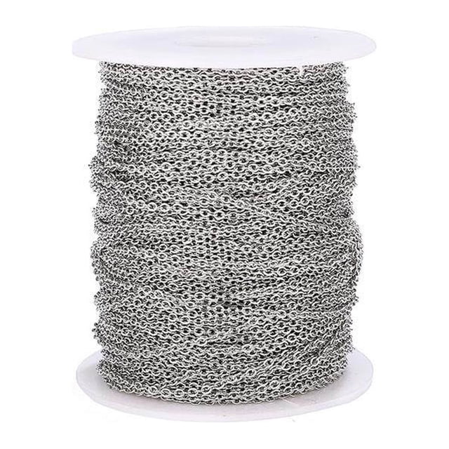 Chaîne Courbée Portable Réglable en Acier Inoxydable Brillant Chaîne Durable Résistante à l'Usure Chaînes Torsadées Non Soudées avec Rouleau Bracelet DIY