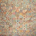 thumbnail image 1 of Ahgly Company Indoor Square Contemporary Orange Salmon Pink Southwestern Area Rugs, 4' Square, 1 of 6