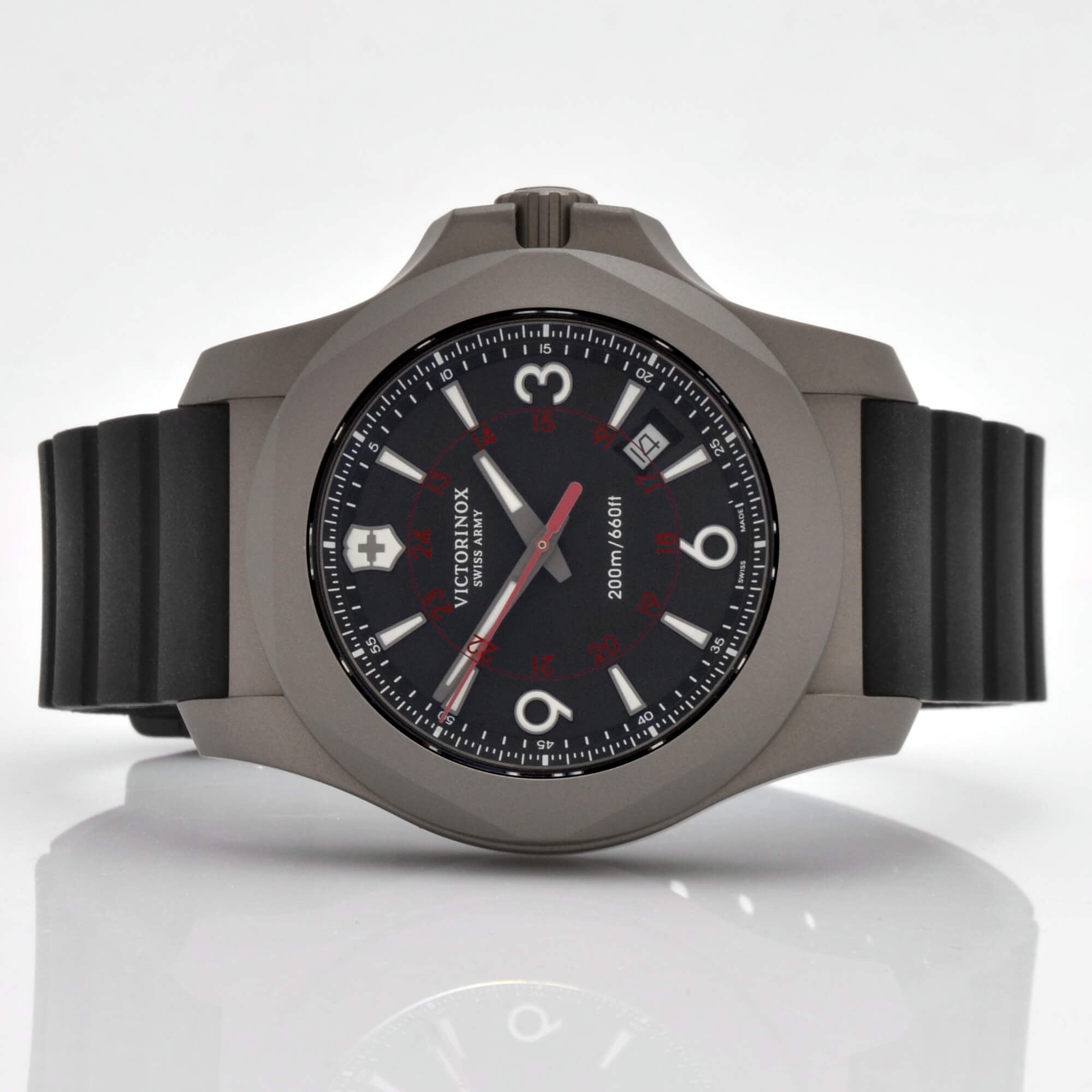 Victorinox Swiss Army 241883 Men's I.N.O.X. Black Dial Strap Watch