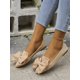 thumbnail image 3 of New Arrival Women's Outdoor Pointed Toe Shallow Mouth Flat Shoes With Butterfly Knot, Rose Medium Washed Cloth Soft Sole Work, Driving Loafers, 3 of 4