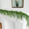 thumbnail image 6 of XMMSWDLA 4.9-6.56FT Christmas Decoration,Flocked Christmas Garland,Realistic Artificial Christmas Pine Garland- Norfolk-Style Faux Greenery for Indoor/Outdoor Holiday Decor, 6 of 9