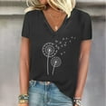 thumbnail image 2 of Birdeem T-Shirt Décontracté à Manches Courtes Col en V Imprimé Mode pour Femmes, 2 of 12