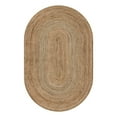 thumbnail image 3 of Unique Loom Braided Jute Collection Area Rug - Dhaka (5' 1" x 8' Oval Natural), 3 of 7