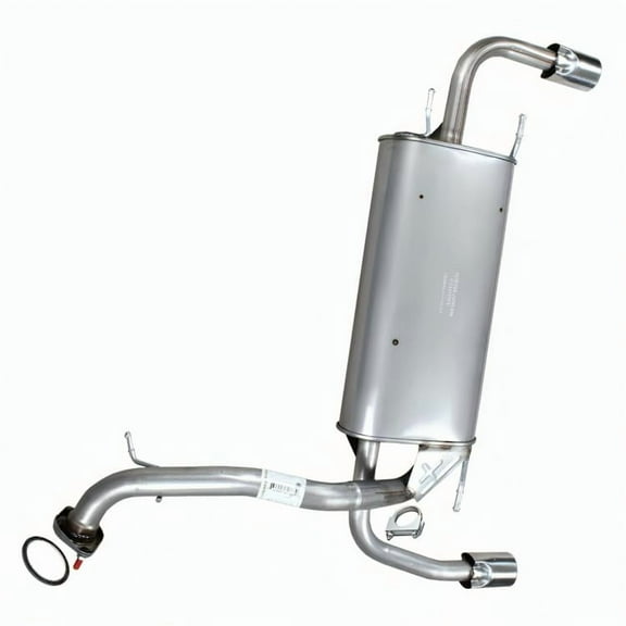 Stainless Steel - Direct Fit Exhaust Muffler Compatible for Mazda 3 2010-2013 2.5L HATCHBACK - Includes Gasket | Automotive Replacement Part