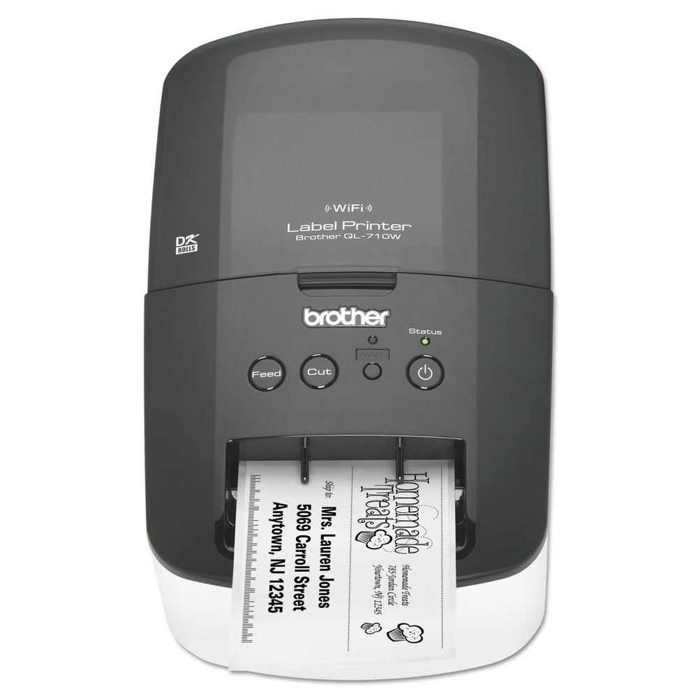 Brother QL710W Label Printer, 93 Labels/Minute, 5"w x 93/8"d x 6"h