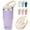 Lavender, variant on AQUAPHILE 20 oz Insulated Water Bottles with Straw Lid, Double Walled Vacuum Stainless Steel Travel Tumbler with Handle and Straw, Wide Mouth Thermos Bottle, Ivory