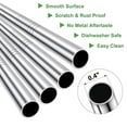 thumbnail image 3 of Sinvic Jumbo Smoothie Straws Stainless Steel, Set of 5 Metal Milkshake Straws 0.4" Wide 10.5" Long Straws, Long Lasting & Food Grade, Metal Straws Reusable for Smoothie, Milkshake, Beverage, 3 of 7