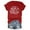 Rouge, variante sur Hvobtty T-Shirt à Manches Courtes Col Rond Décontracté pour Femmes, T-Shirt de Sport de Baseball Imprimé avec Col Rond et Haut à Manches Courtes
