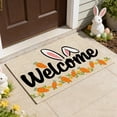 thumbnail image 2 of YingYouFu Easter Welcome Mat Outdoor, Rabbit Egg Coir Doormat for Front Entryway, Absorbent Non Slip Rug with Rubber Backing for Spring Porch Decoration, 2 of 6