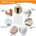 thumbnail image 7 of Triani 300Pcs Cabinet Bumpers 0.39*0.11 Sound Dampening Adhesive Transparent Rubber Pads Feet Clear Adhesive Pads for Drawers Glass Tops Small Furniture, 7 of 7