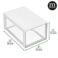 thumbnail image 4 of Papelera organizadora de almacenamiento mDesign Lumiere con cajón extraíble, paquete de 4, 4 of 7