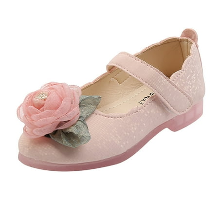 

nsendm J11 Shoes Floral Leather Girls Sandals Shoes Lace Toddler Infant Kids Princess Baby Baby Shoes Shoes Pink 4 Years