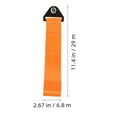 thumbnail image 2 of OULII 2Pcs Universal Car Tow Strap Decorative Orange Nylon Traction Belt Strong Racing Towing Rope, 2 of 6
