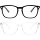 thumbnail image 1 of Paquete de 2 gafas de bloqueo de luz azul, lectura de computadora/juegos/TV/gafas móviles para hombres y mujeres, antifatiga ocular y deslumbramiento UV (negro claro + transparente) Sincero Electrónica, 1 of 5
