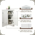 thumbnail image 4 of Free-Standing Corner Cabinet with 2 Doors and Adjustable Shelves - 31.5H White, 4 of 5