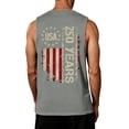thumbnail image 4 of LNZGNM Men's Workout Tank Tops Plus Size American Flag Sleeveless Shirt Stylish Muscle Graphic Patriotic Tank Tops Memorial Day Tee Shirts,Gray XL, 4 of 4