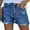 15# Dark Blue, variant on HKYNLAG Women's Mid-High Rise Ripped Denim Shorts Stretchy Distressed Jean Shorts with Pockets Folded Hem Casual Summer Jorts Dark Blue XL