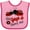 Pink and Fuchsia, variant on Inktastic My Yaya Loves Me with Cute Ladybugs Boys or Girls Baby Bib