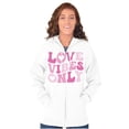 thumbnail image 3 of Valentine's Day Love Vibes Only Zip Hoodie Sweatshirt Women Brisco Brands S, 3 of 5