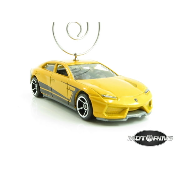 Lambo Lamborghini Estoque Yellow Car Rare Christmas Tree Ornament Diecast