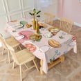 thumbnail image 3 of Red Mushroom Cartoon Light Pattern Rectangle Tablecloth 60"x120",Waterproof Polyester Rectangle Table Cloth, Wipeable Spillproof Polyester Tablecloth for Dining, Camping, Indoor and Outdoor, 3 of 6