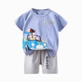 thumbnail image 3 of Gerichy 6-Pieces Toddler Baby Boy Summer Outfit Funny Letter T-Shirts Top Shorts Set 6 12 18 24 Months 2T 3T 4T Infant Boy Summer Clothes, 3 of 7