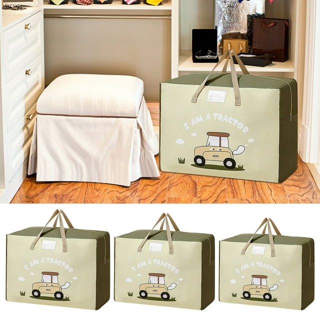 Xihbxyly Bolsa de Lavandería de Gran Capacidad, Organizador de Almacenamiento Plegable, Tela Gruesa y Duradera con Asa, Cierre de Cremallera, Multiusos para Ropa de Cama, Almohadas, Ropa, Dormitorios
