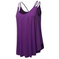 thumbnail image 2 of Women's Loose Fit Flowy V Neck Sexy Pleated Cami Tank Top With Plus Size, 2 of 5