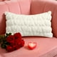 thumbnail image 1 of Funda de cojín acolchada con forma de corazón para sofá o cama | Funda de cojín decorativa de 50 x 30 cm | Poliéster lavable | Incluye 1 funda, 1 of 6