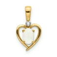 thumbnail image 1 of Pendentif en Or Jaune 14K Diamant & Opale, 1 of 2