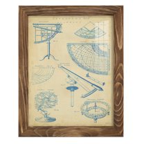 Vintage Astronomy I -Framed Print w/glass-Walnut
