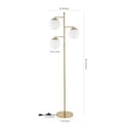 thumbnail image 4 of JONATHAN Y Ellie 66" 3-Light Modern Vintage Iron LED Floor Lamp, Brass Gold/White, JYL3087A, 4 of 6