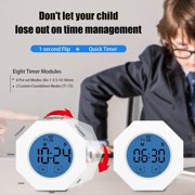 Rollbacks & More Pomodoro Timer, Productivity Timer Square, Octagonal Gravitational Flip Focus Timer,Mute & Adjustable Sound Alert