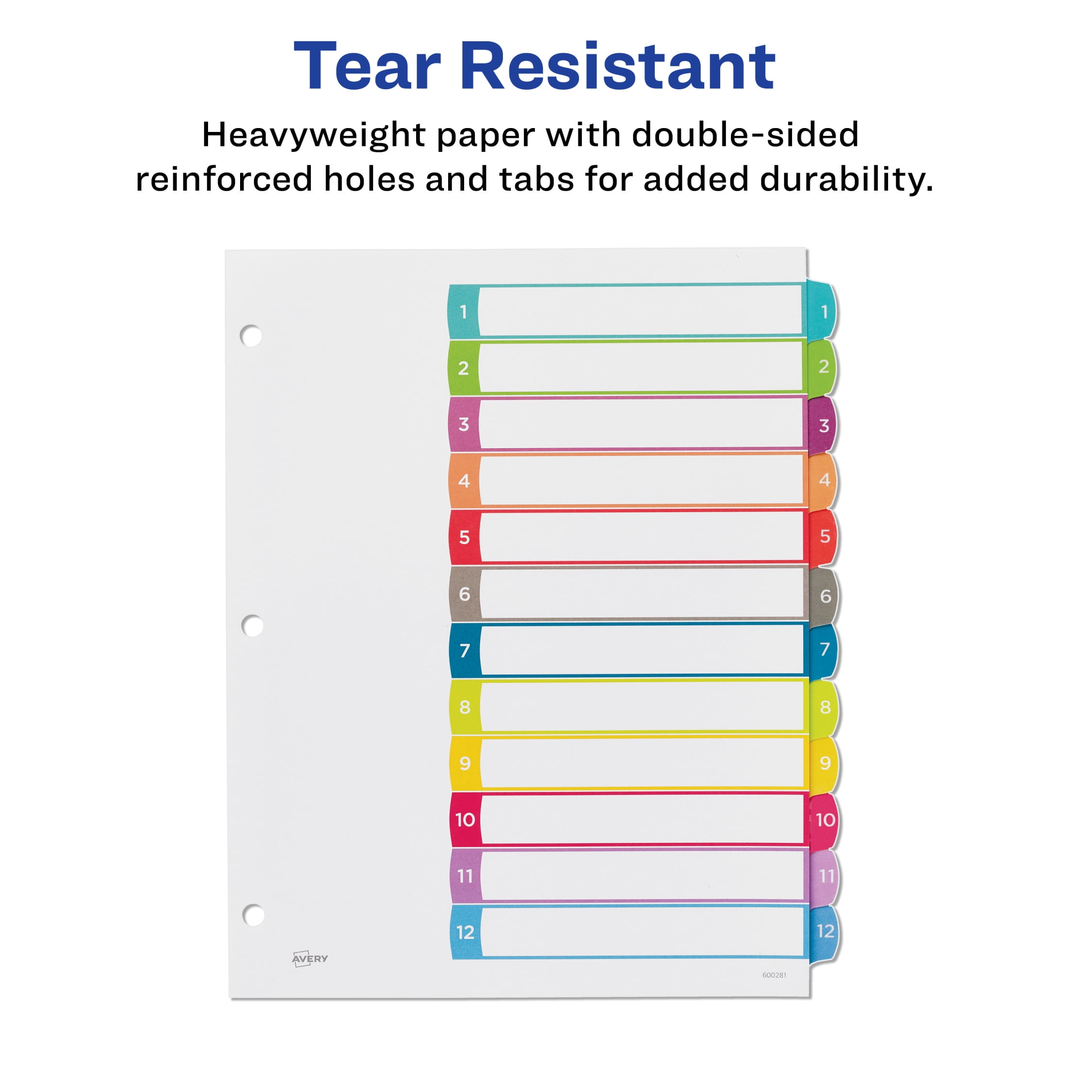 (2 pack) Avery Dividers, 12 Tabs, Ready Index, Contemporary Tabs (11194)