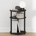 thumbnail image 4 of Furinno TURN-N-TUBE 3-Tier Oval Toolless Narrow Nightstand End Table Espresso, 4 of 4